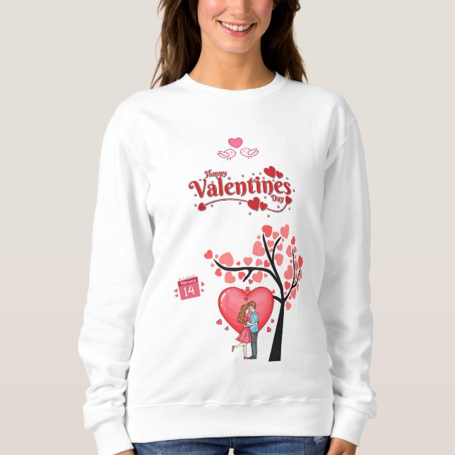 Happy Valentine’s Day – Romantic Couple T Shirt (Framsida)