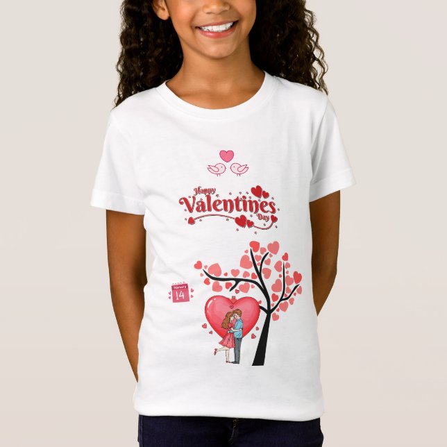 Happy Valentine’s Day – Romantic Couple T Shirt (Framsida)