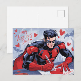 Happy Valentine’s Day Super-Héros -4 Vykort