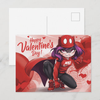 Happy Valentine’s Day Super-Héros -5 Vykort