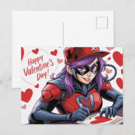 Happy Valentine’s Day Super-Héros Vykort