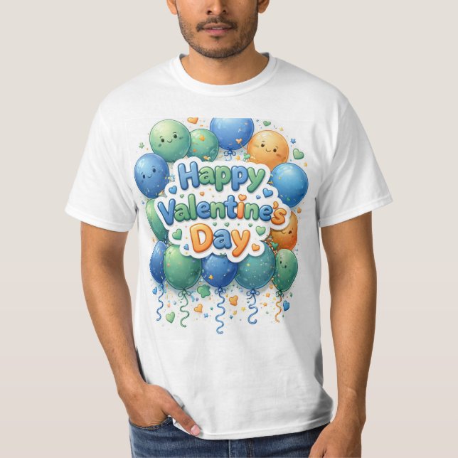 Happy Valentine’s Day T-Shirt | Romantic Love Shir (Framsida)