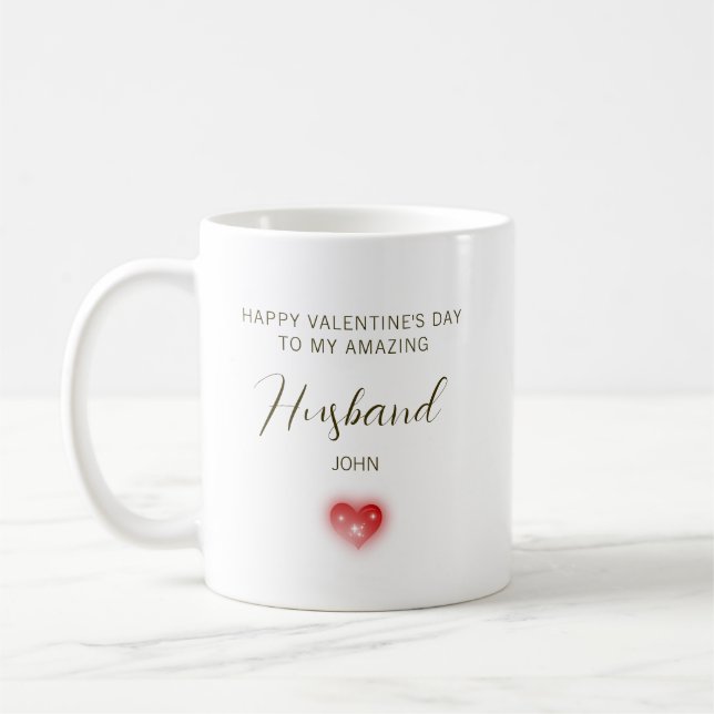 Happy Valentine’s Day to My Amazing Husband Kaffemugg (Vänster)