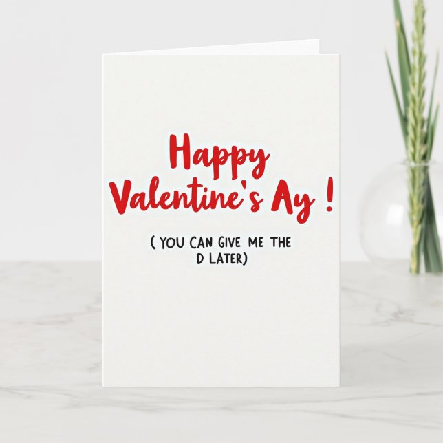 Happy Valentines Ay Naughty Card Kort (Framsida)