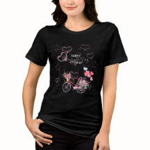 Happy Valentine's Day 14 February Floral Bicycle