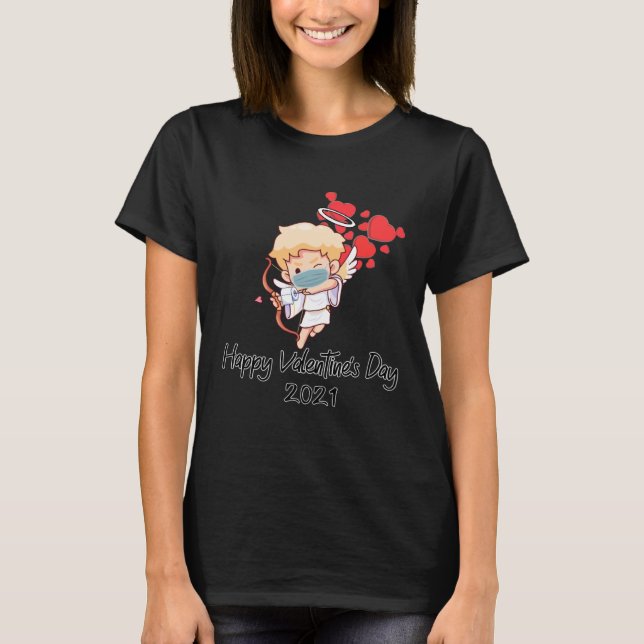 Happy Valentine's Day 2021 Cute Cupid Gift During  T Shirt (Framsida)