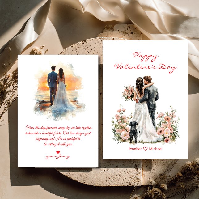 happy valentines day 2 photos illustration budget anteckningskort (Skapare uppladdad)