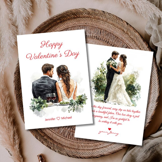 happy valentines day 2 photos illustration red  anteckningskort (Skapare uppladdad)