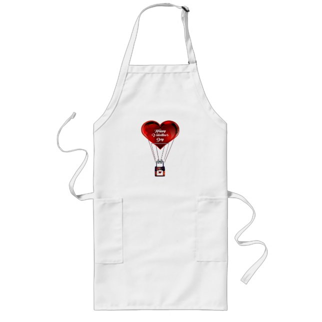 Happy Valentine's Day Apron Långt Förkläde (Framsidan)