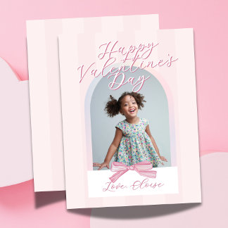 Happy Valentine's Day Arch Photo Bow Card Julkort