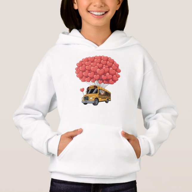 Happy Valentine's Day Bus with Owl T Shirt (Framsida)