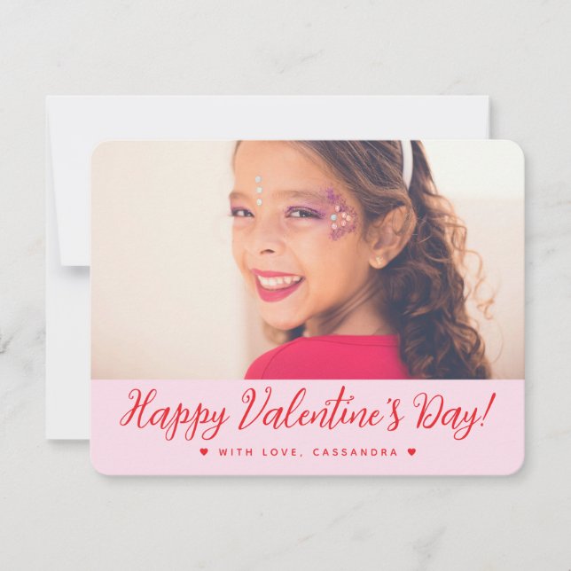 Happy Valentine's Day Card for Kids School Anteckningskort (Framsida)