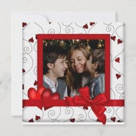 Happy Valentine's Day Card with Photo Inbjudningar