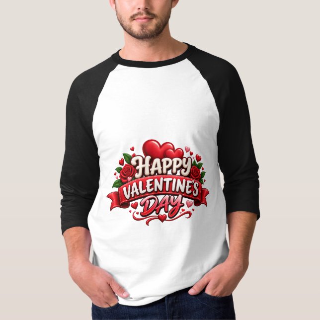 Happy Valentine's Day Couple Matching T Shirt (Framsida)