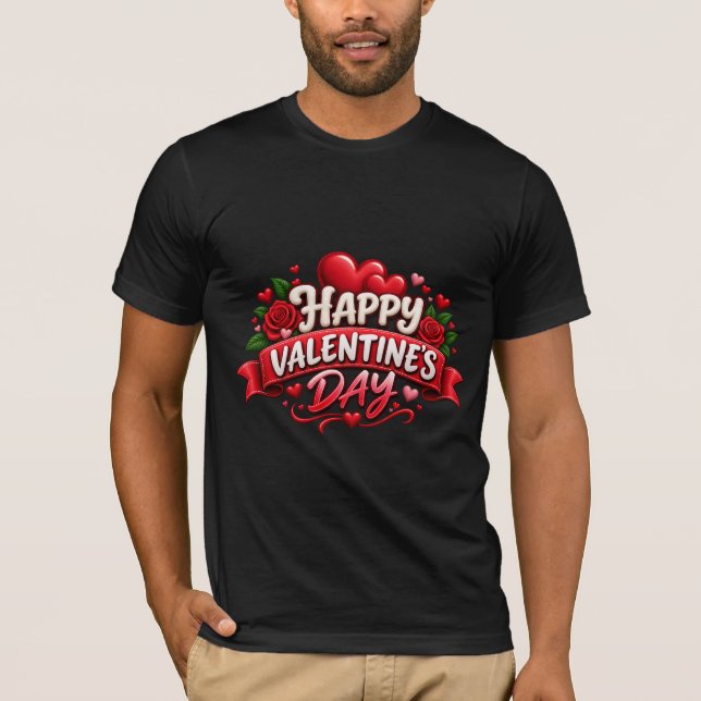 Happy Valentine's Day Couple Matching T Shirt (Framsida)