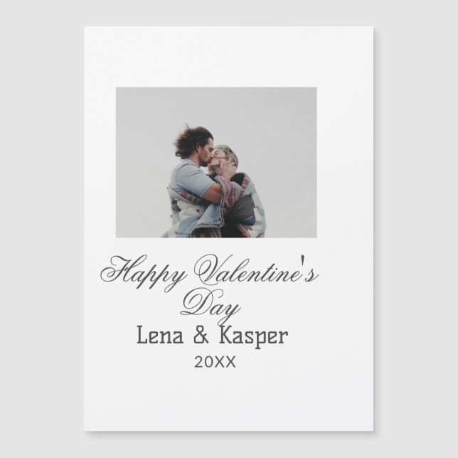 Happy Valentine's day couple photo modern simple t (Framsida)
