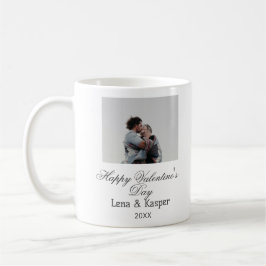 Happy Valentine's day couple photo modern simple t Kaffemugg