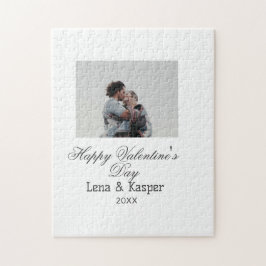 Happy Valentine's day couple photo modern simple t Pussel