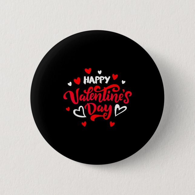 Happy Valentine's Day Couples Date Valentine Love  Knapp (Framsida)
