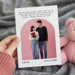 Happy Valentines Day Custom Photo Collage Holiday Julkort