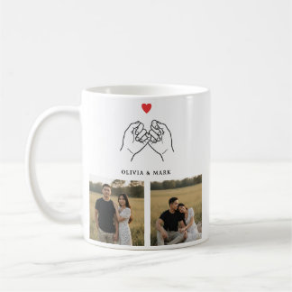 Happy Valentines Day Custom Photo Collage Romantic Kaffemugg