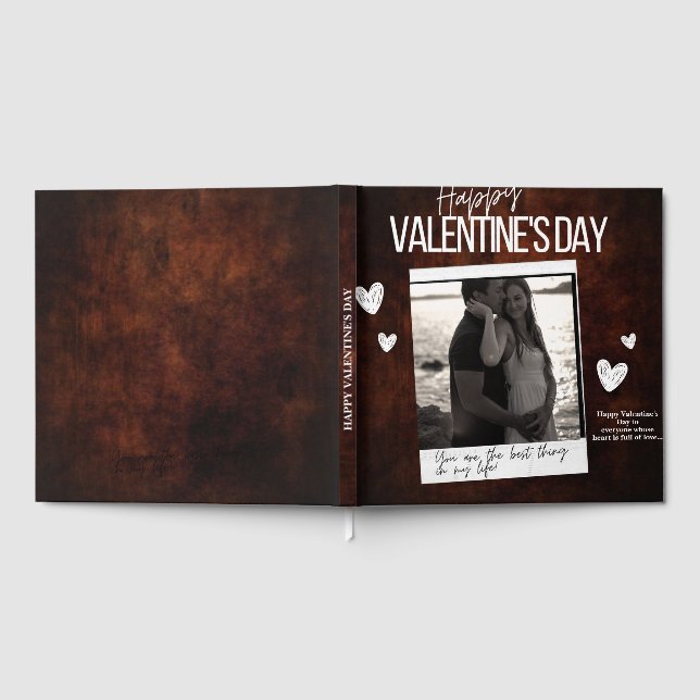Happy Valentines Day Custom Photo Guest Book Gästböcker (Full)
