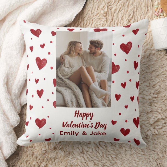 Happy Valentine's Day | Custom Photo Pillow Kudde (Filt)