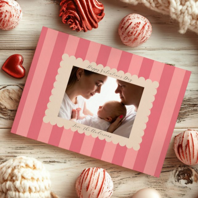 Happy Valentine's Day Custom Photograph Modern Helg Vykort (Skapare uppladdad)