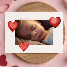 Happy Valentine's Day Custom Photograph Modern Julkort