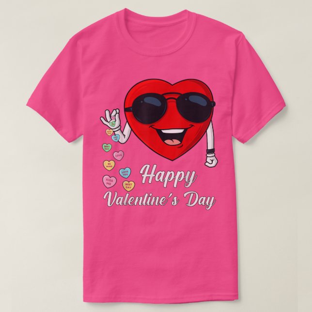 Happy Valentines Day Cute Heart Bae Funny Salting  T Shirt (Design framsida)