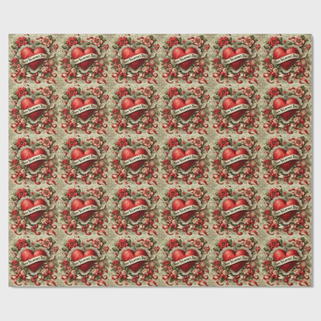 Happy Valentine's Day decorative illustration Presentpapper (Platt)