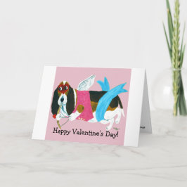 Happy Valentine's Day Doggie Folded Greeting Card Kort