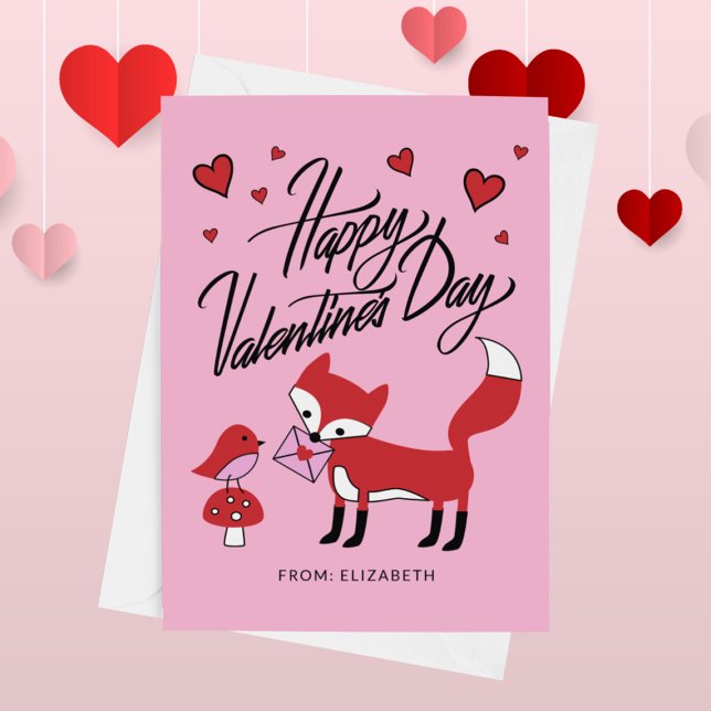 HAPPY VALENTINE'S DAY Fox & Bird Friend (Skapare uppladdad)