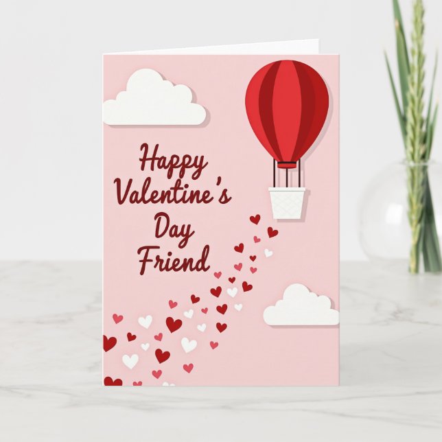 Happy Valentines Day Friend Card Kort (Framsida)