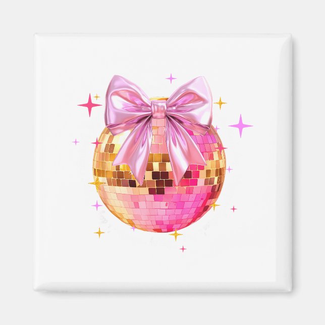 Happy Valentine's Day Funny Coquette Disco Ball Gi Magnet (Framsidan)