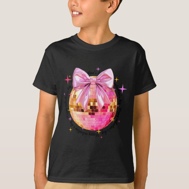 Happy Valentine's Day Funny Coquette Disco Ball Gi T Shirt (Framsida)