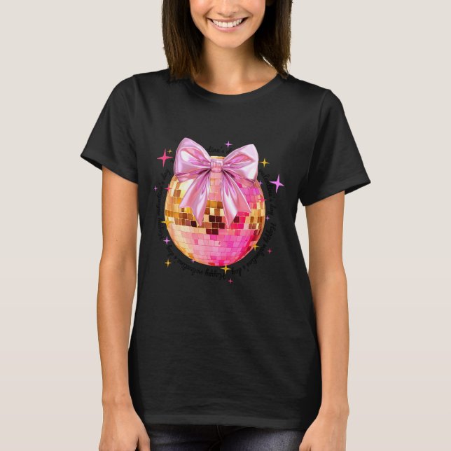 Happy Valentine's Day Funny Coquette Disco Ball Gi T Shirt (Framsida)