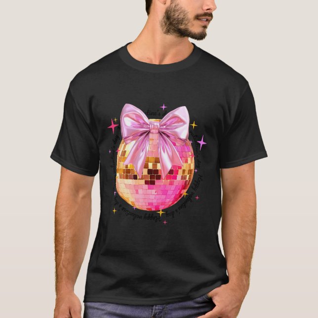Happy Valentine's Day Funny Coquette Disco Ball Gi T Shirt (Framsida)