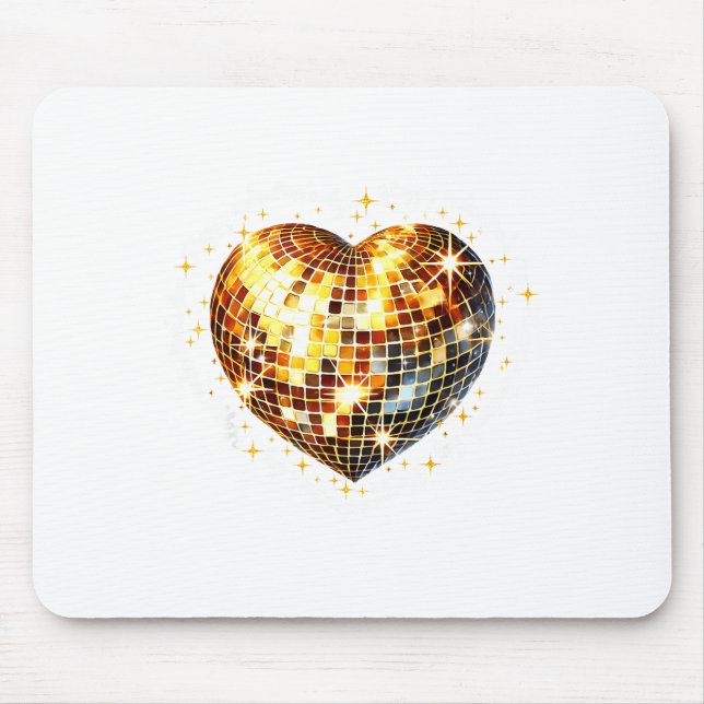 Happy Valentine's Day Funny Gold Coquette Disco Ba Musmatta (Framsidan)