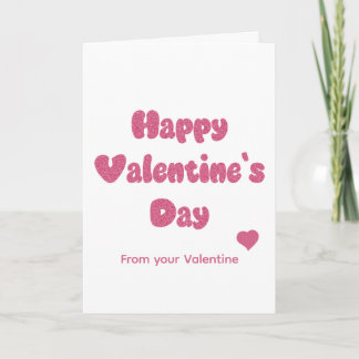 Happy Valentine's Day Glitter Kort