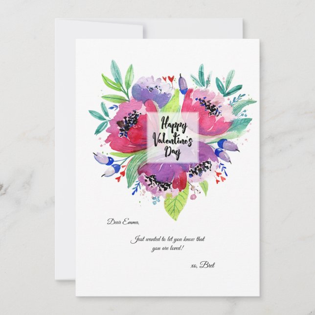 Happy Valentine's Day Greeting Card Julkort (Framsida)