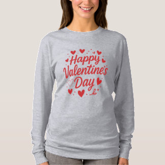 Happy Valentine's Day Grey T Shirt