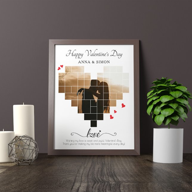 HAPPY VALENTINE'S DAY HEART COLLAGE POSTER (Skapare uppladdad)