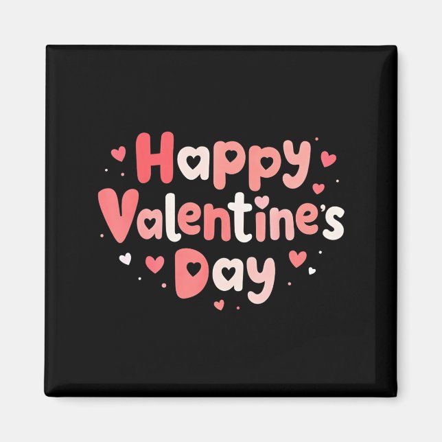 Happy Valentines Day Heart Teacher Funny Matching  Magnet (Framsidan)