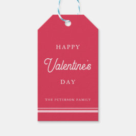 Happy Valentine's Day Heart Valentines   Presentetikett