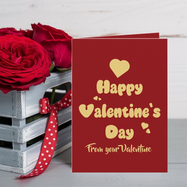 Happy Valentine's Day Hearts Cute Helgkort (Skapare uppladdad)