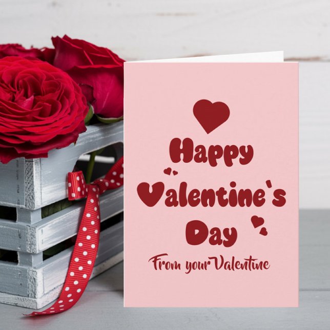 Happy Valentine's Day Hearts Cute Helgkort (Skapare uppladdad)