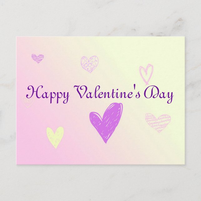 Happy Valentine's Day Helg Vykort (Framsida)
