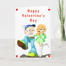 Happy Valentine's Day Kort Par Kärlek - Målning