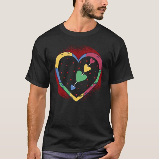 Happy Valentines Day Love Cute Colorful Cool T Shirt (Framsida)